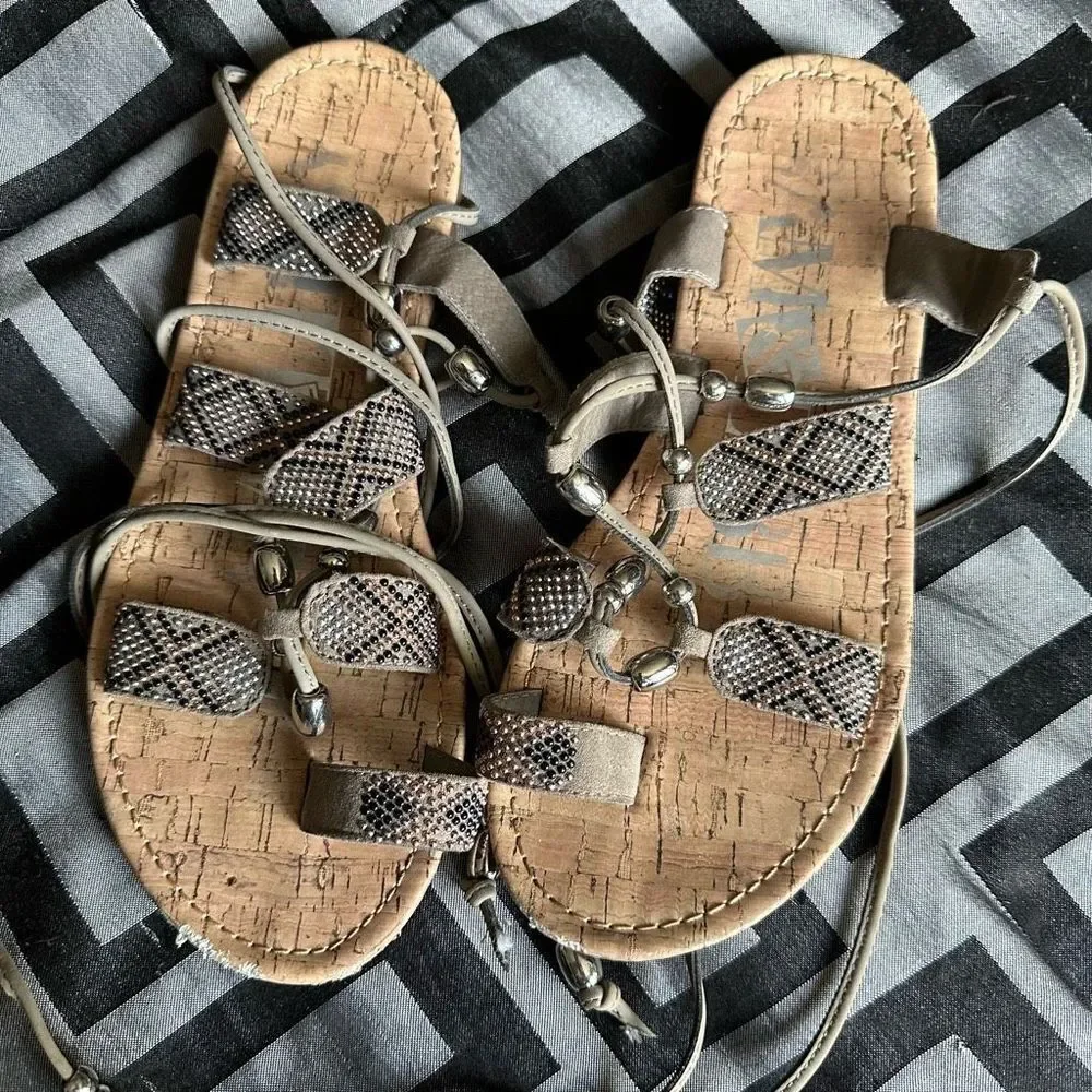 Sam & Libby “Bethany” Gladiator Sandals Tie Shoes